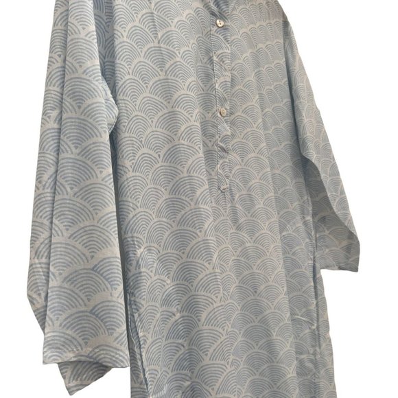 Cotton Block Print Shirt Dress - Picture 4 of 4